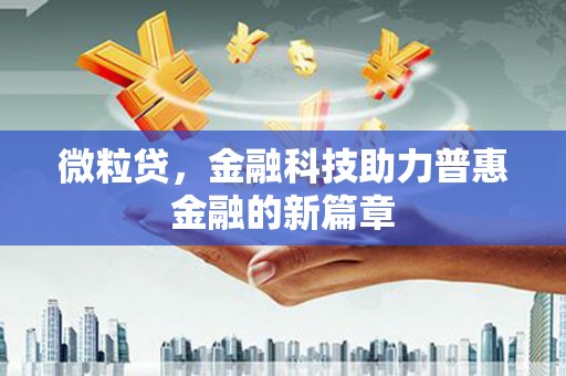 西吉微粒贷，金融科技助力普惠金融的新篇章
