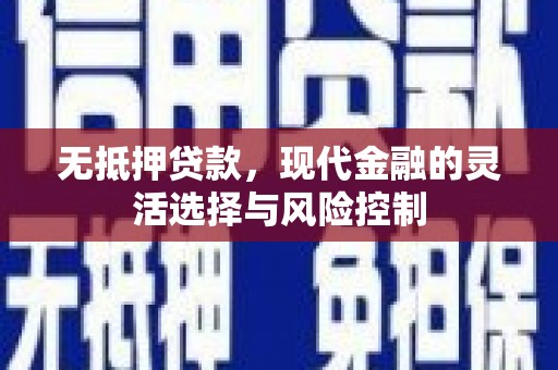 沈河无抵押贷款，现代金融的灵活选择与风险控制