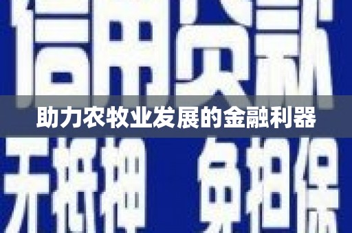 巴楚助力农牧业发展的金融利器